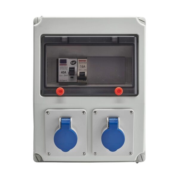 Debflex 707694 + Box + Switch + Plug Differential Circuit Breaker 2P + T