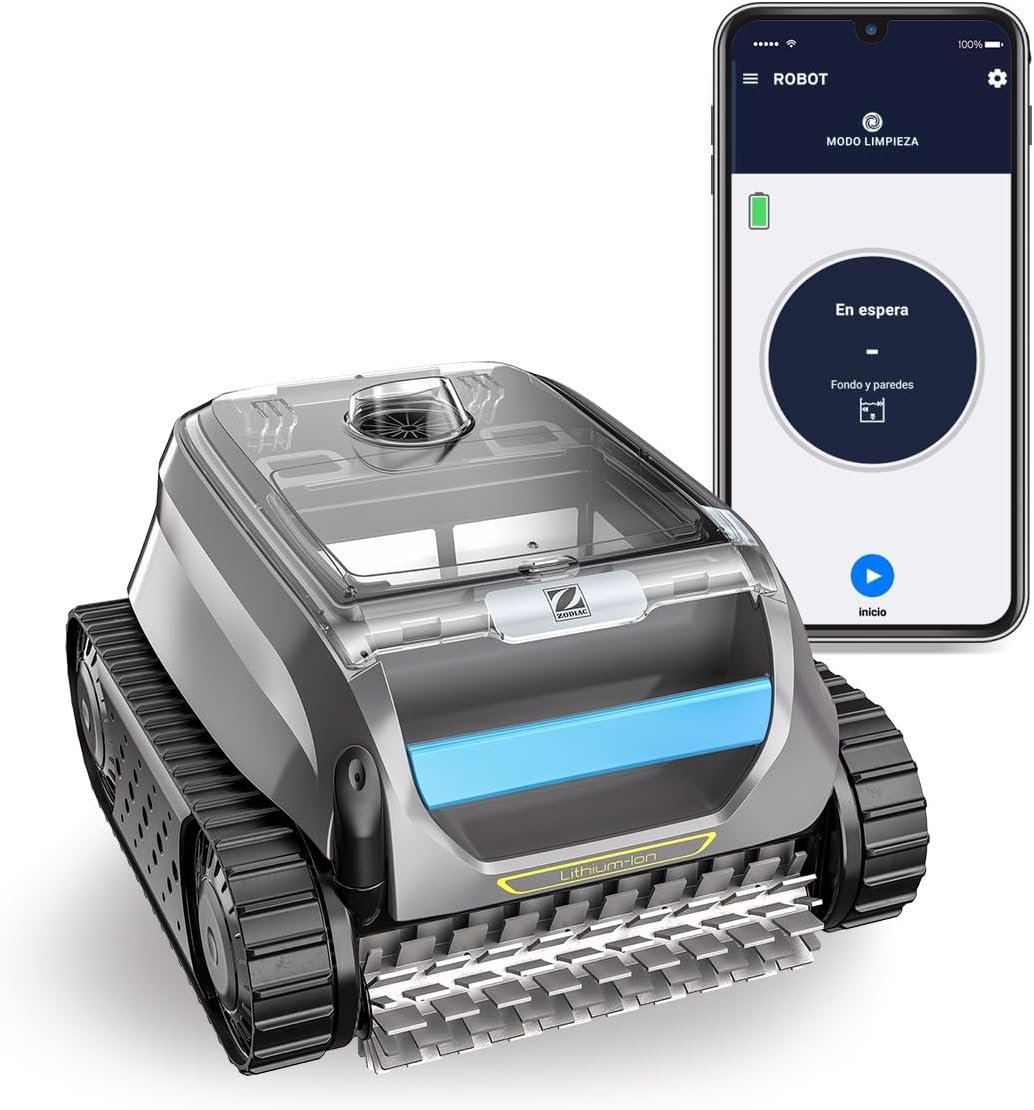 Zodiac Freedom of 42 iQ limpiafondos sin Cable para Piscinas de hasta 10x5m, Limpia Fondo, Paredes y Linea de flotación. Robot Batería de Litio y conectividad Mediante App iAqualink