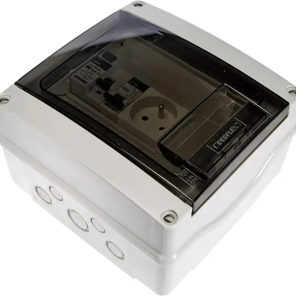 Debflex 707693 - Cuadro eléctrico (con disyuntor, interruptor diferencial y enchufe 2P+T)