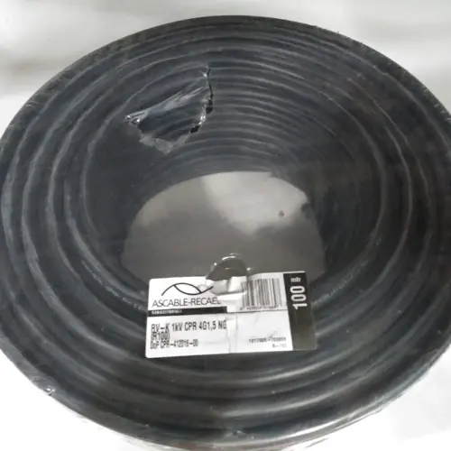 MANGUERA NEGRA RV-K 0,6/1 KV 4X1,5 MM2 ROLLOS 100 M