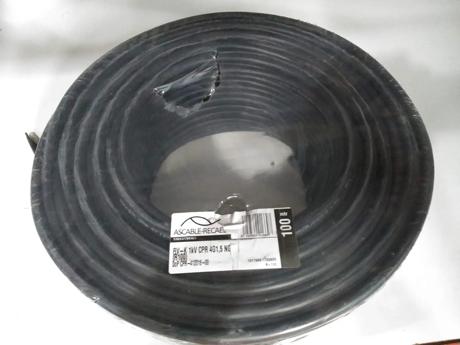 MANGUERA NEGRA RV-K 0,6/1 KV 4X1,5 MM2 ROLLOS 100 M