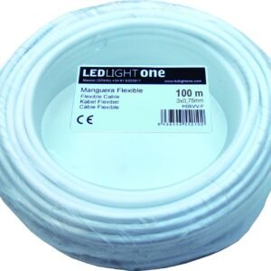 Cable H05VV-F Manguera 3x0,75mm 100m (Blanco)
