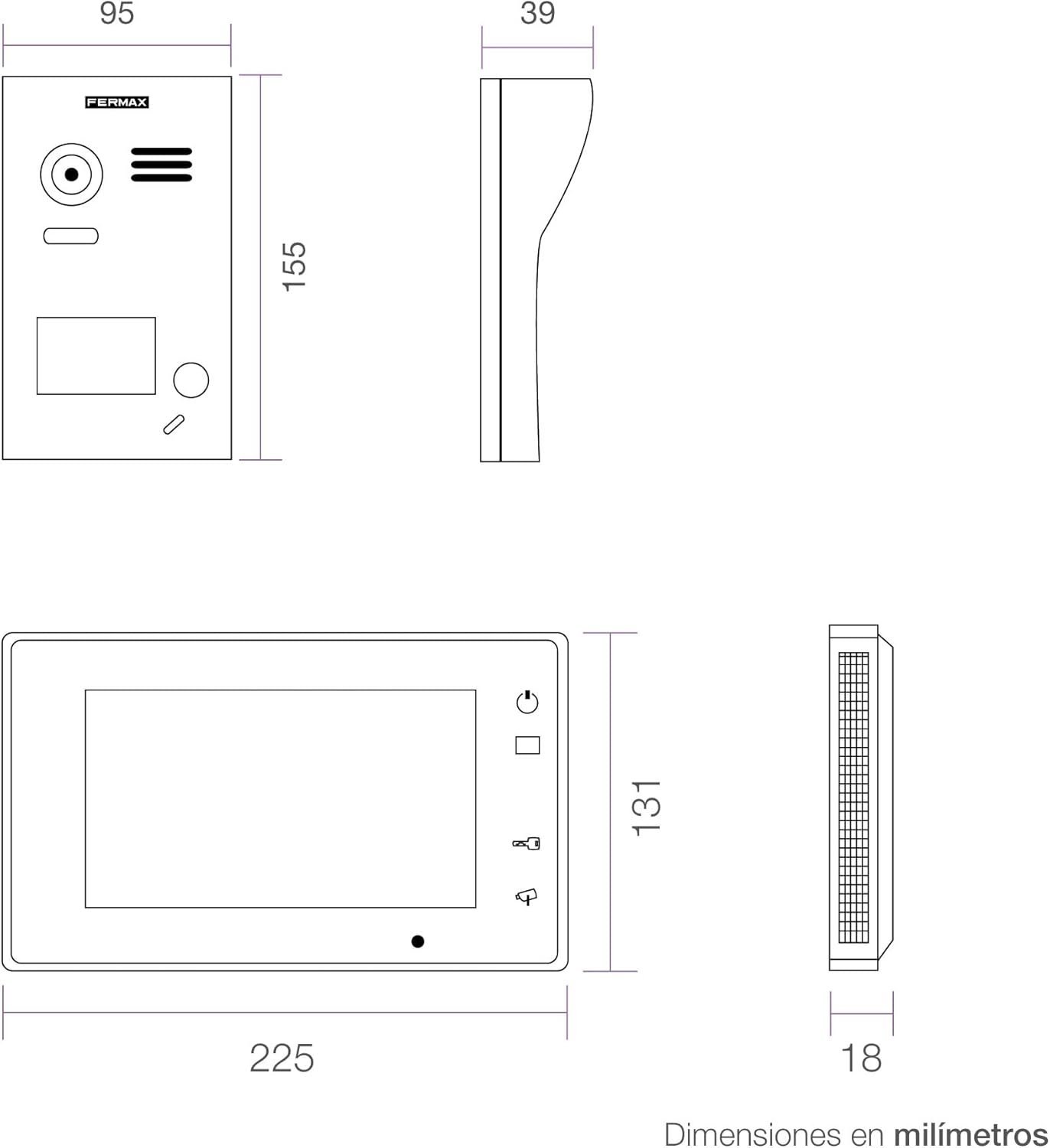 KIT Videoportero FERMAX 1401 WAY 7"" 1 LINEA - Imagen 8