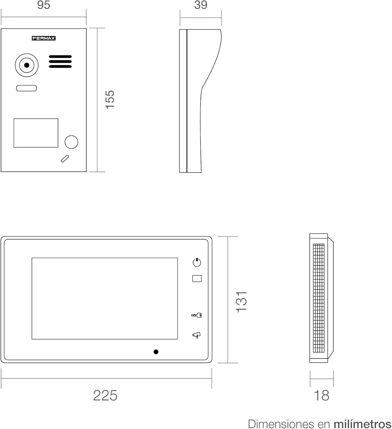 KIT Videoportero FERMAX 1401 WAY 7"" 1 LINEA - Imagen 8
