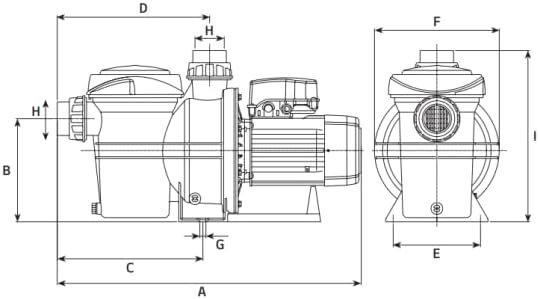 Espa bomba de filtración autoaspirante 18m3/h monofásica pp12405 - Imagen 5