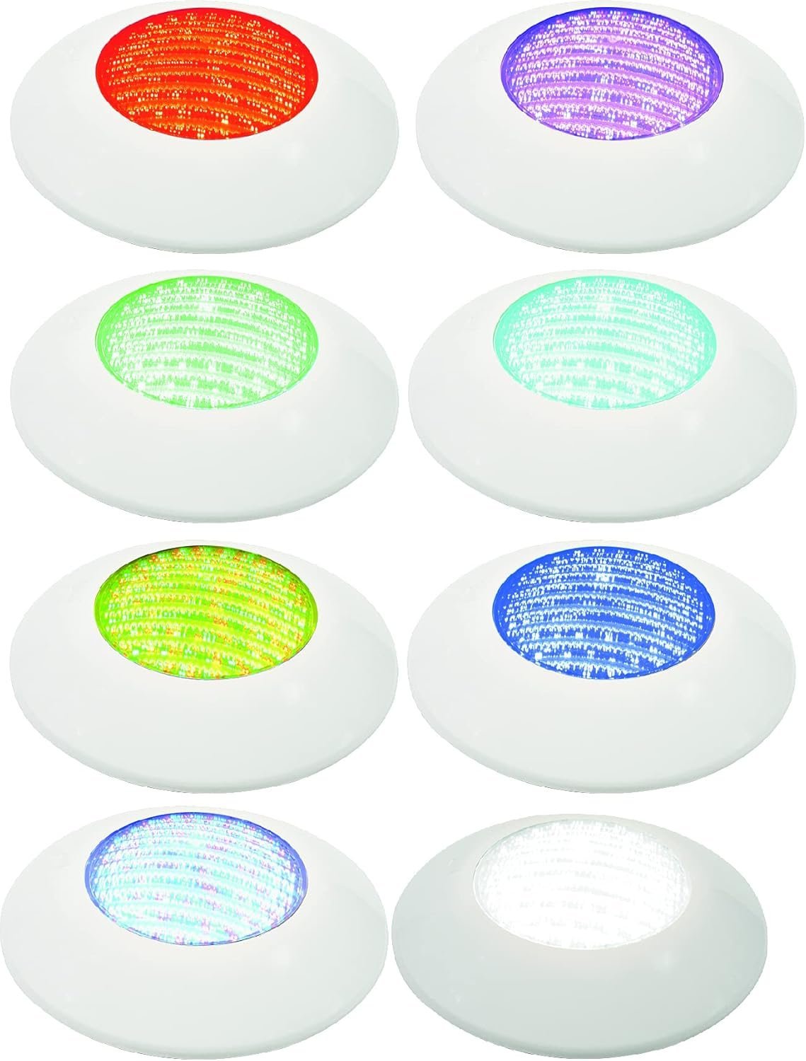 Foco Piscina Led 25W RGB 12 Colores Pack 2 + Mando - Instalación en Superficie de Piscina 2250 lumens Alta luminosidad - Slim Plus Nuevo DISEÑO Multicolor con tecnologia RGB - 12V Ø205 x 90mm - Imagen 4