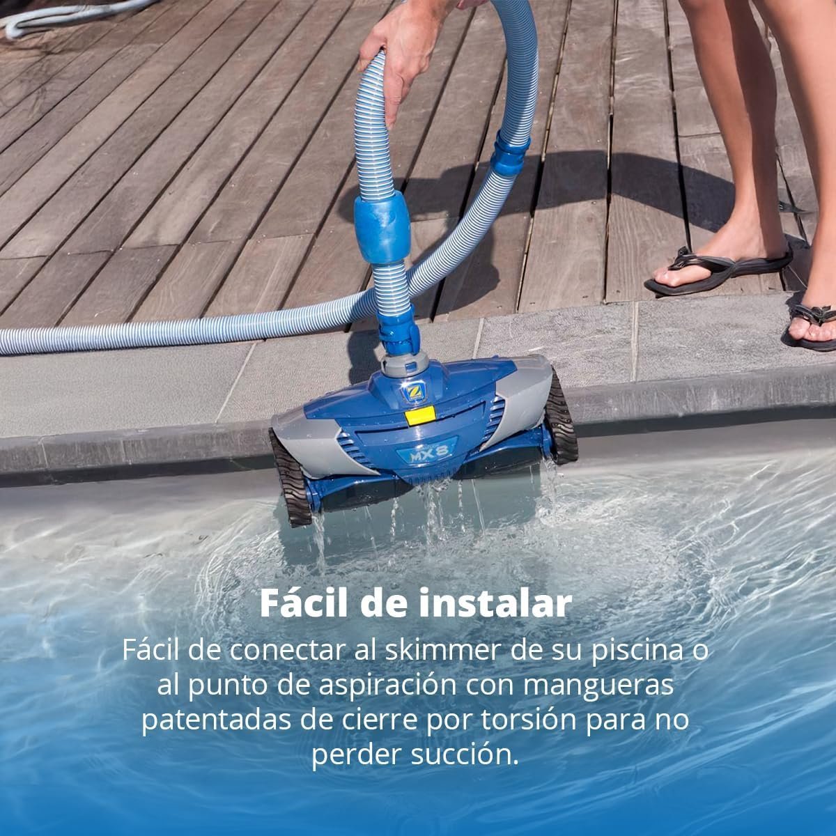 Zodiac W70668 MX8, Limpiafondos hidráulico para piscinas enterradas de hasta 12 x 6 m - Imagen 5
