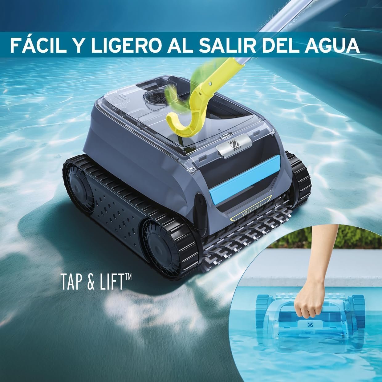Zodiac Freedom of 42 iQ limpiafondos sin Cable para Piscinas de hasta 10x5m, Limpia Fondo, Paredes y Linea de flotación. Robot Batería de Litio y conectividad Mediante App iAqualink - Imagen 6