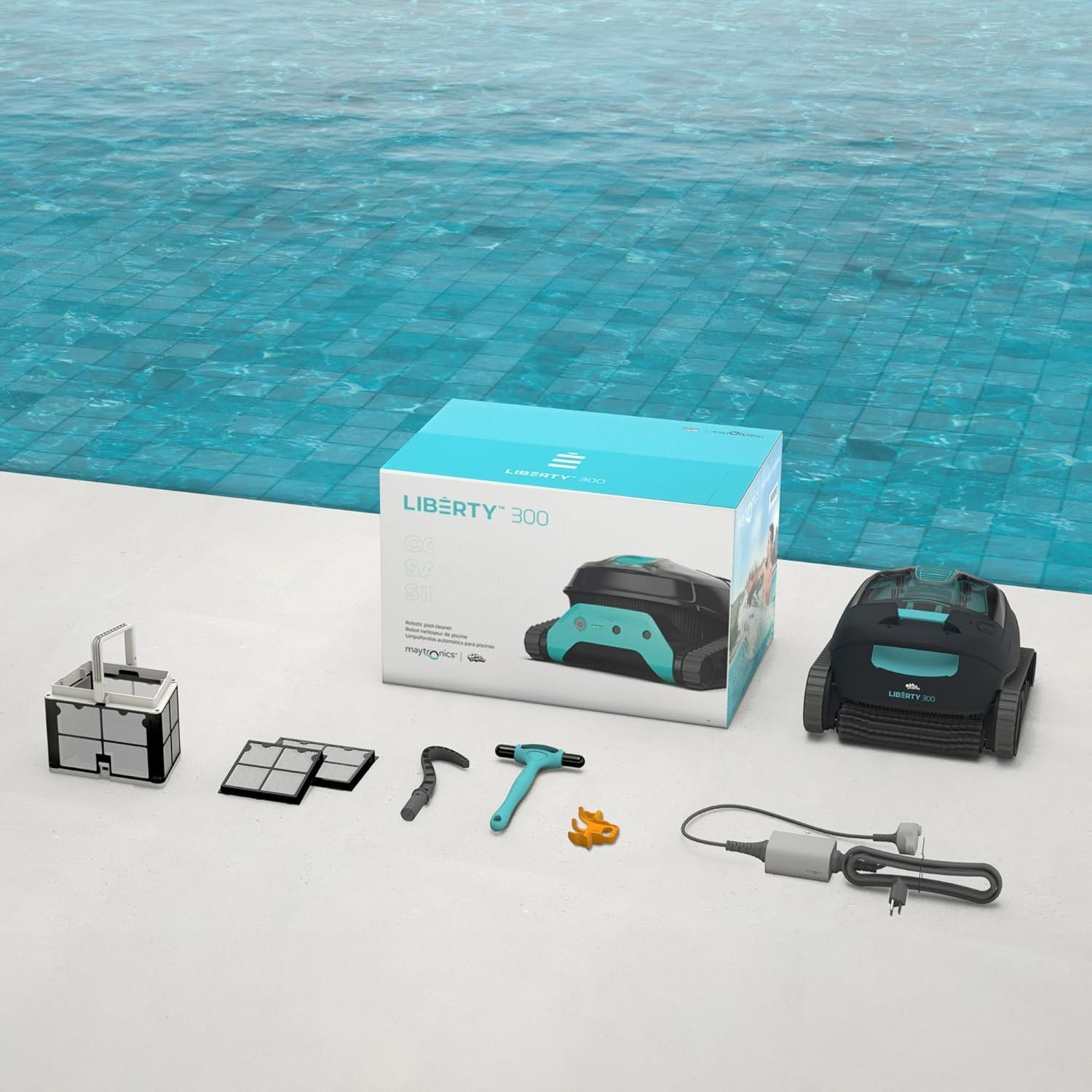 Dolphin Liberty 300 Robot limpiafondos automático con batería para Piscinas enterradas de 10m - Limpieza de Fondo y Paredes - Ahorro de energía - Imagen 2