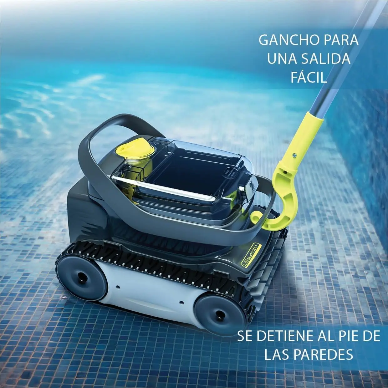ZODIAC Pixel OP 32 limpia fondos batería, Limpia Fondo y Paredes de Las Piscinas de hasta 8x4m. Batería de Litio, Ciclo de 2h, filtración Fina, Ventana Transparente - Imagen 6