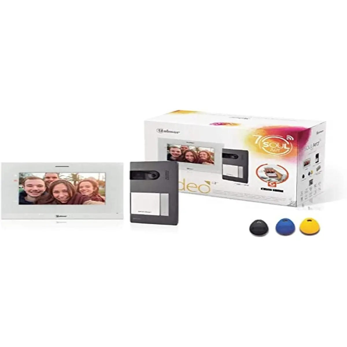 Golmar Videoportero Kit 1 Línea S5110/ART 7W con Monitor e Wi-Fi Integrado, 7", Gris