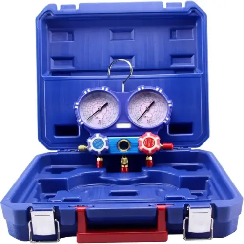 Estuche analizador 2 válvulas R22, R134A, R407C y R410A diam. 80