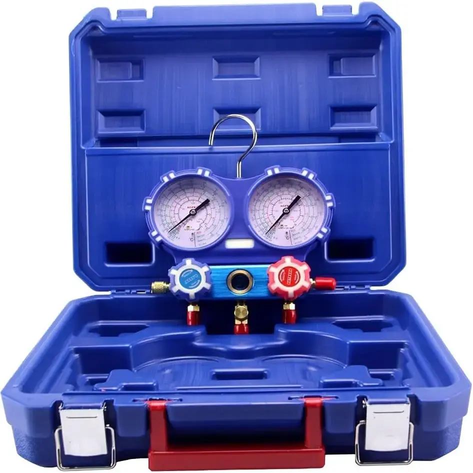 Estuche analizador 2 válvulas R22, R134A, R407C y R410A diam. 80