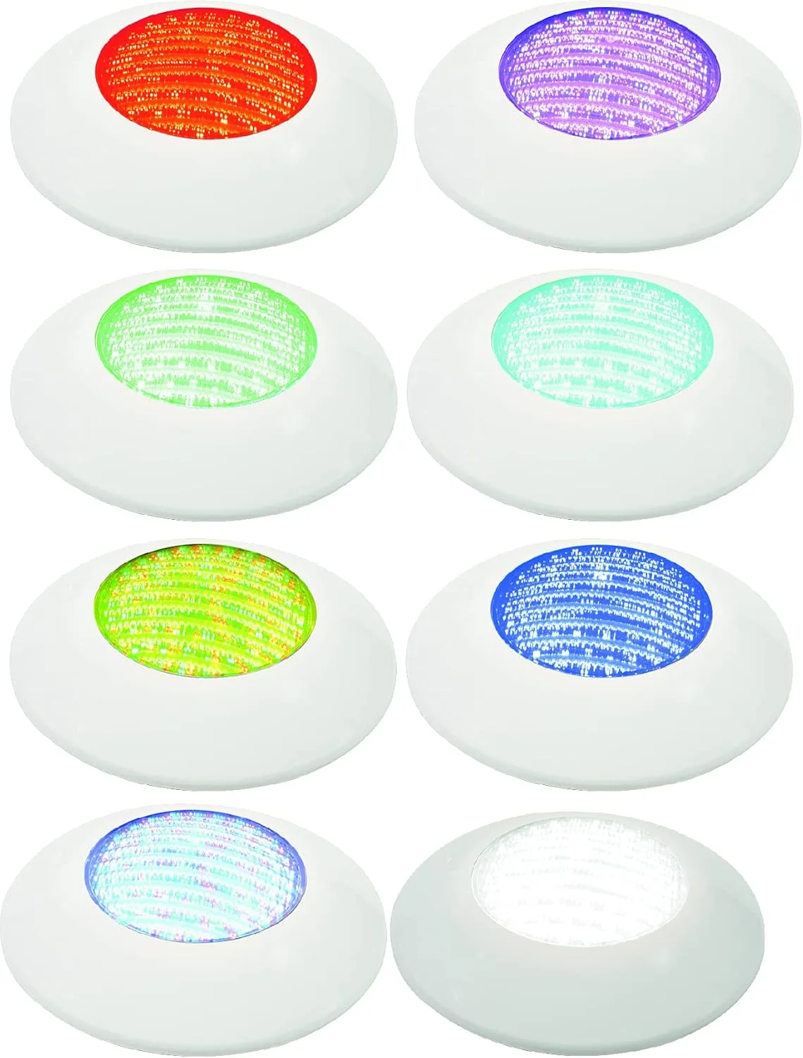 Foco Piscina Led 25W RGB 12 Colores Pack 2 + Mando - Instalación en Superficie de Piscina 2250 lumens Alta luminosidad - Slim Plus Nuevo DISEÑO Multicolor con tecnologia RGB - 12V Ø205 x 90mm - Imagen 4