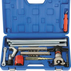 Kit de Herramientas para Tubos, 13 Piezas, Incluye Abocardador, Cortatubos, Escariador, Llave Carraca, Muelles Dobladores, con Maletín
