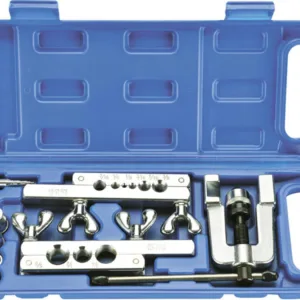 Abocardador 45º de Doble Mordaza para Tubos de 1/8" a 3/4", Caja con Herramienta