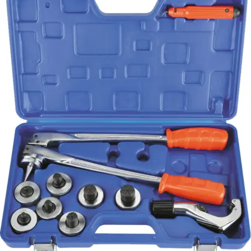 Expandidor y Ensanchador de Tubería con Cortatubos BT312 y Escariador BT207, para Tubos de 3/8" a 1-1/8", Incluye Cortatubos 7-42mm