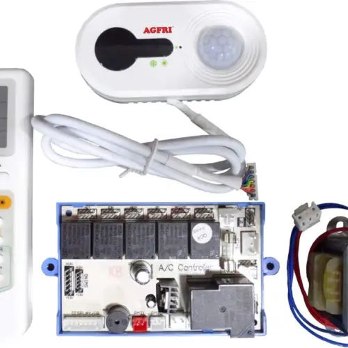 Electrónica Universal de Reemplazo con Función PIR, 6 Relés, Receptor Externo con Display, Auto-arranque, para Motores de 3 Bobinas, Incluye Capacitador