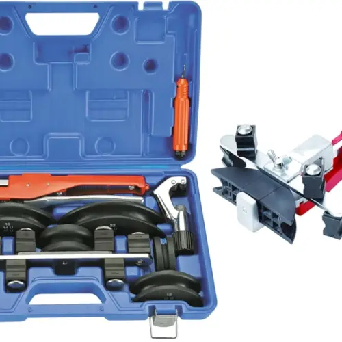 Equipo Doblatubos Portátil Tipo Cremallera 90º, Reversible, Múltiples Medidas 3/8" a 7/8" (10-22mm), Incluye Escariador BT207 y Cortatubos CT274
