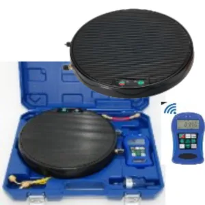 Báscula de Carga Digital Inalámbrica, 100kg/220lb, con Válvula Solenoide, Plataforma 335x315x75mm, Resolución Alta Precisión ±2gr