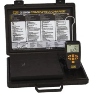 CPS Báscula de Precisión Profesional para HVAC, 100kg, Bluetooth, LCD, Plataforma 22.3x22.3cm, con Maletín de Transporte