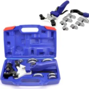 Doblador de Tubos Portátil 90º, Matriz dobladora de aleacion de aluminio, Con caja de proteccion, Ergonómico, para Tubos 1/4" 5/16" 3/8" 1/2" (5-12mm) Especialmente diseñado para diámetros de tubería