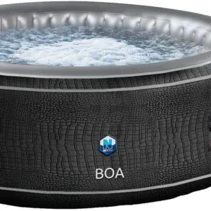 N NETSPA SP-BOA155 – Portátil de PVC con Revestimiento de Piel Similar, calefacción, Bomba de filtración, inflador Integrado – Volumen 800l – 195 x 70 cm