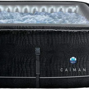 NETSPA SPA Hinchable Caïman Plaza 4 Plazas Exterior, Negro