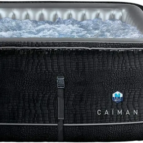NETSPA SPA Hinchable Caïman Plaza 4 Plazas Exterior, Negro