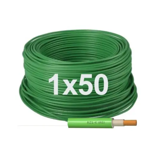 Manguera Unipolar 1x50 Libre halógenos RZ1-K (AS) 0,6/1KV Verde