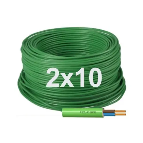 Manguera flexible 2x10 Libre de Halógenos 1000v. RZ1-K