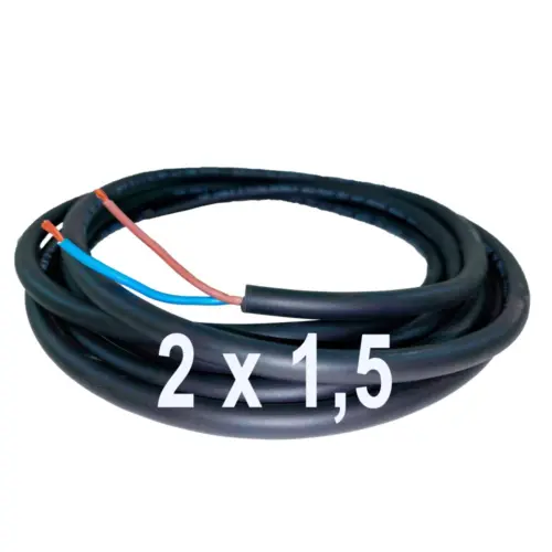 Manguera Cable 2x1,5 Extraflexible Goma Negro H07RN-F