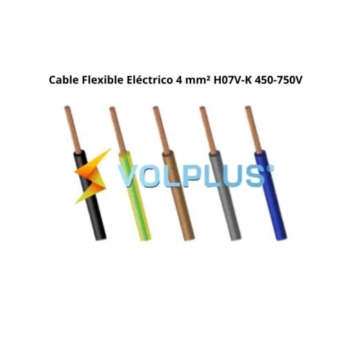 Cable Flexible Eléctrico 4 mm² H07V-K 450-750V (100 Mts)
