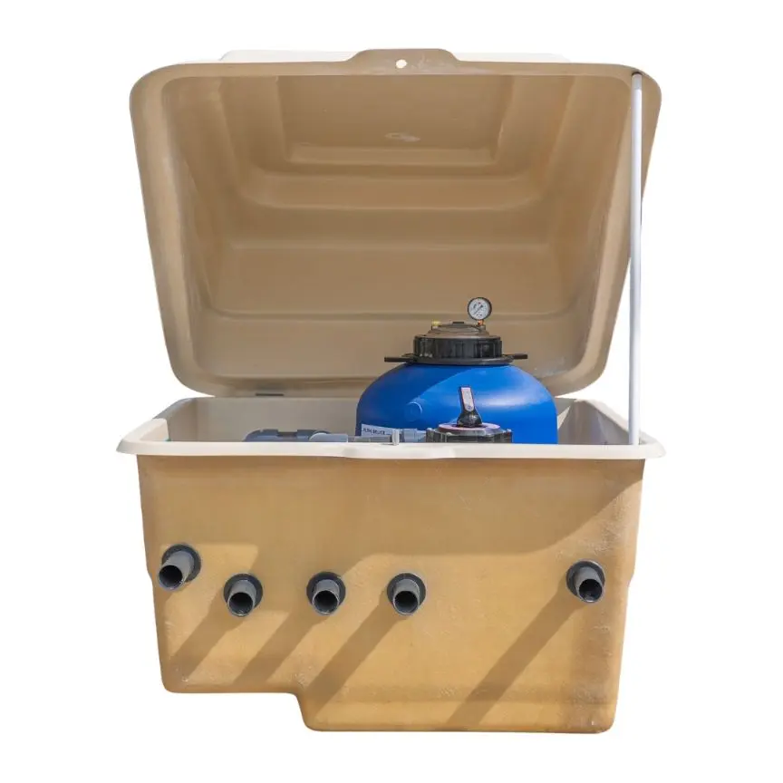 Compacto Caseta semienterrada depuradora piscina 500/0,75cv Belice